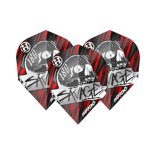 Harrow's Savage Red Silver No6 Flights