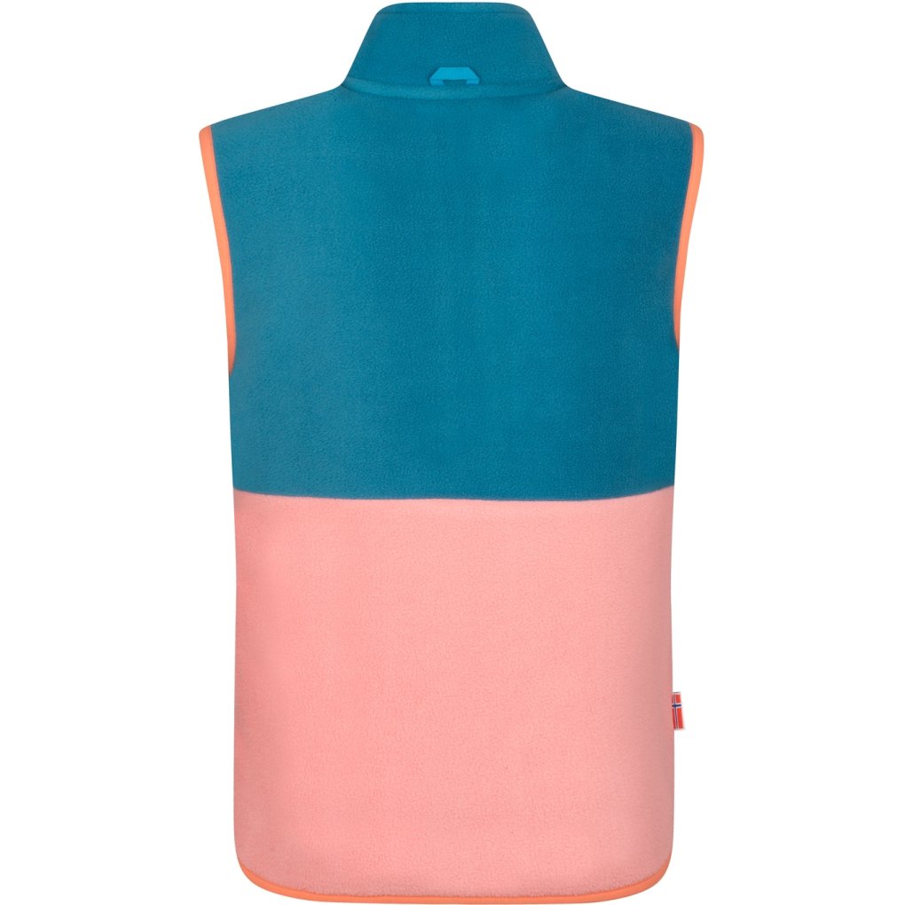 Trollkids Kjerag Vest Kids - Harbor Blue/Peony Rose/Mellow Peach