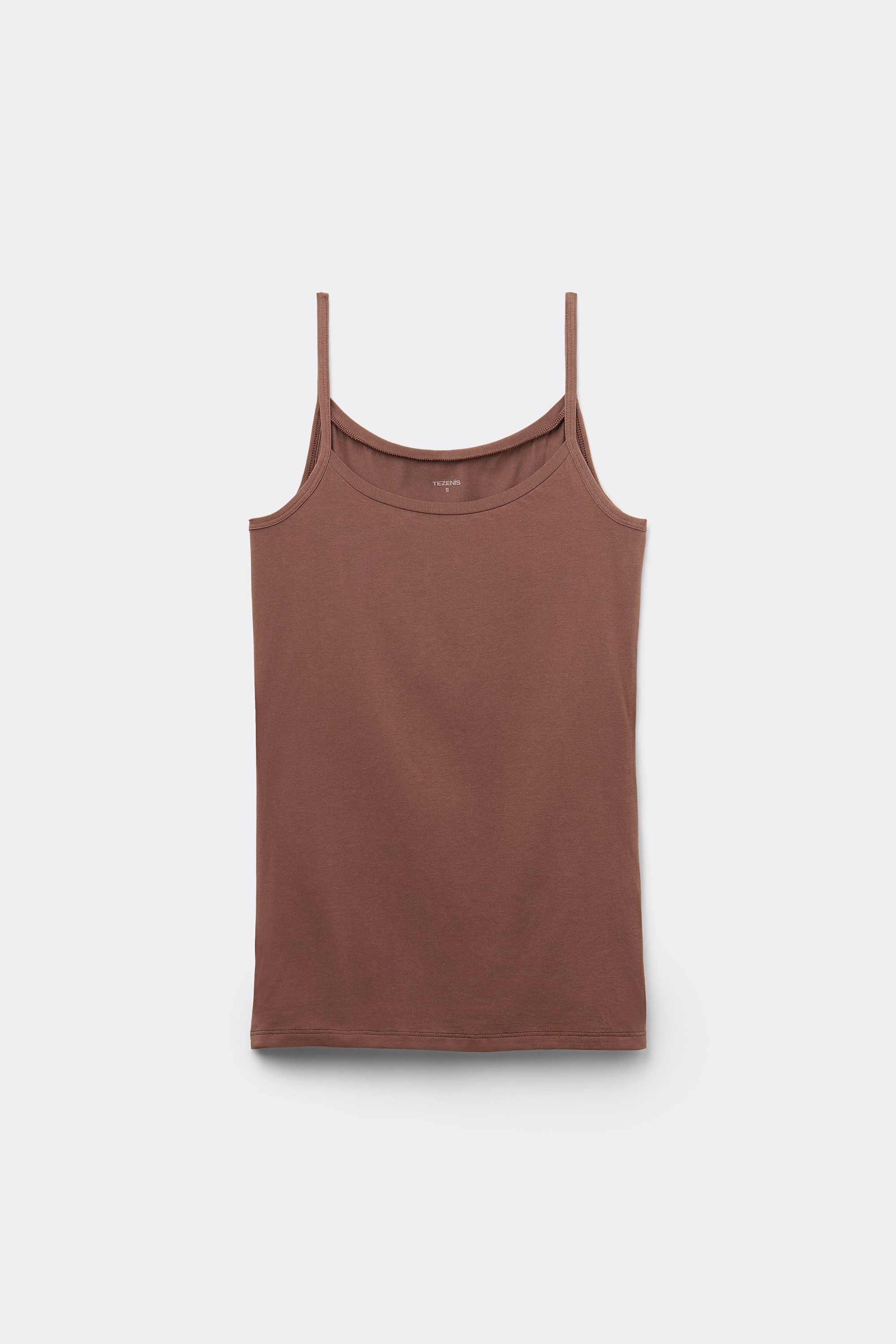 Organic Stretch Cotton Camisole with Round Neck