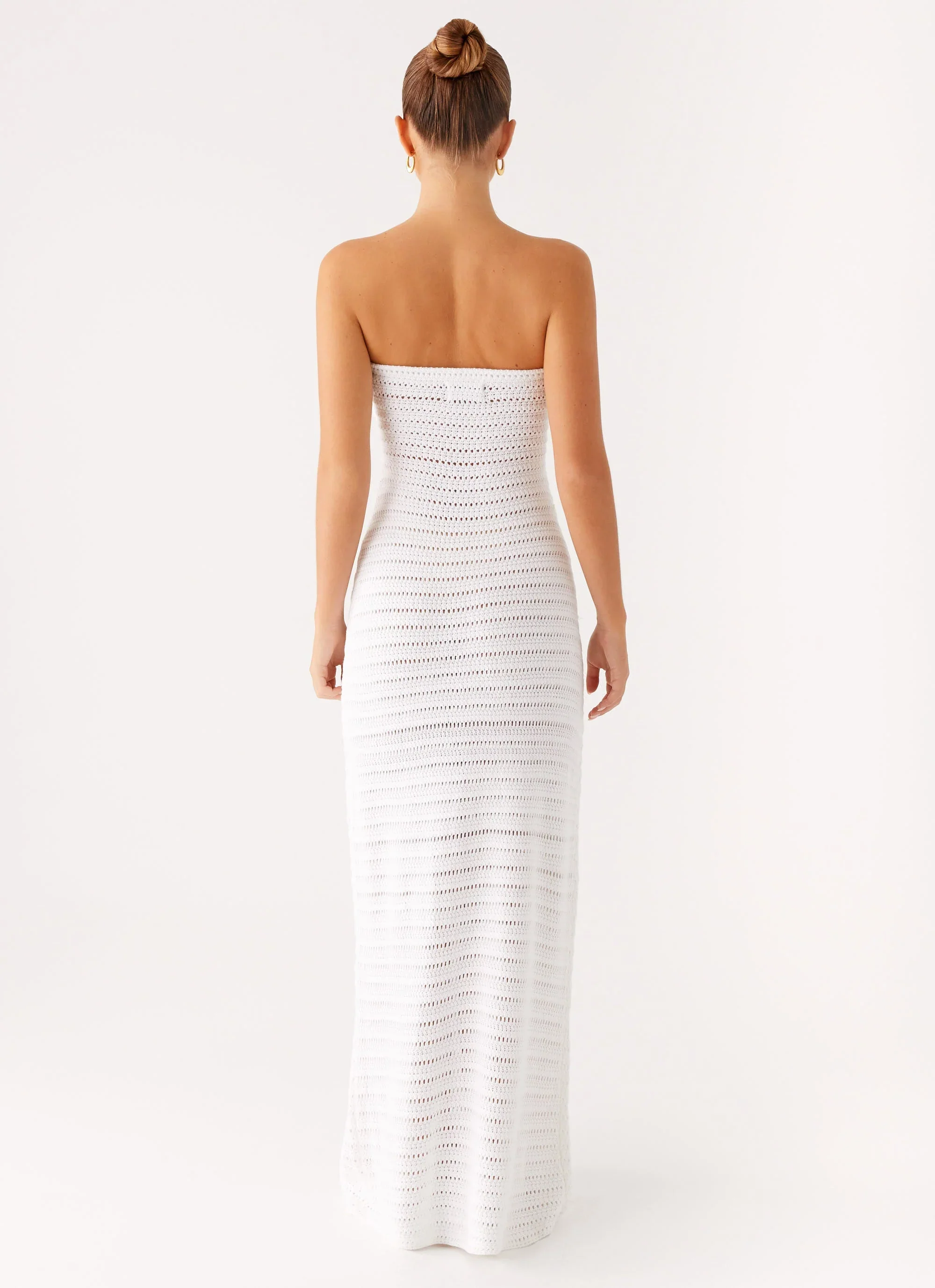 Diaz Crochet Maxi Dress - White
