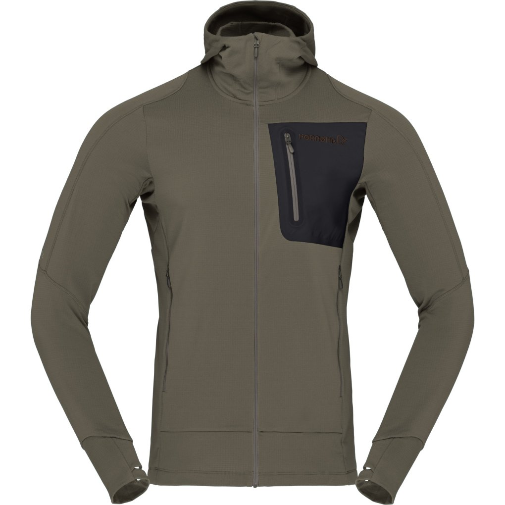 Norrona falketind Power Grid Hood Jacket Men - Beluga