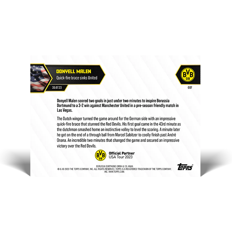 Topps UK - Quick-fire brace sinks United - BVB TOPPS NOW® Card #007