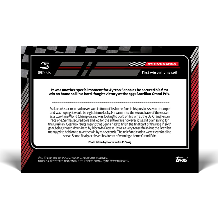 Topps UK - The Story of Senna - Card #32