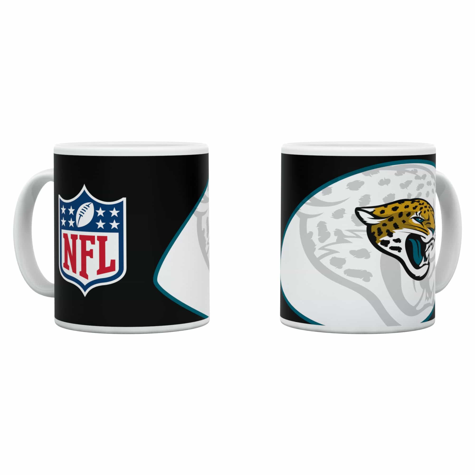Jacksonville Jaguars Shadow Logo & Shield NFL Mug (330 ml)