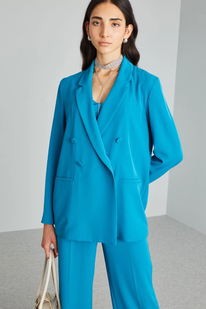 Fluid cady blazer - TURQUOISE