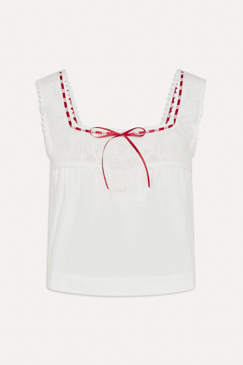 x BELLA HADID Heirloom Top - White
