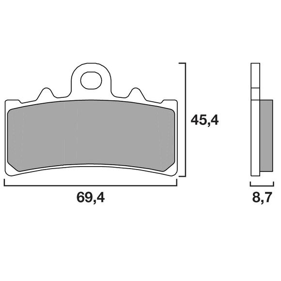 Plaquettes de freins Brembo Organique AvantRef : 07GR18CC