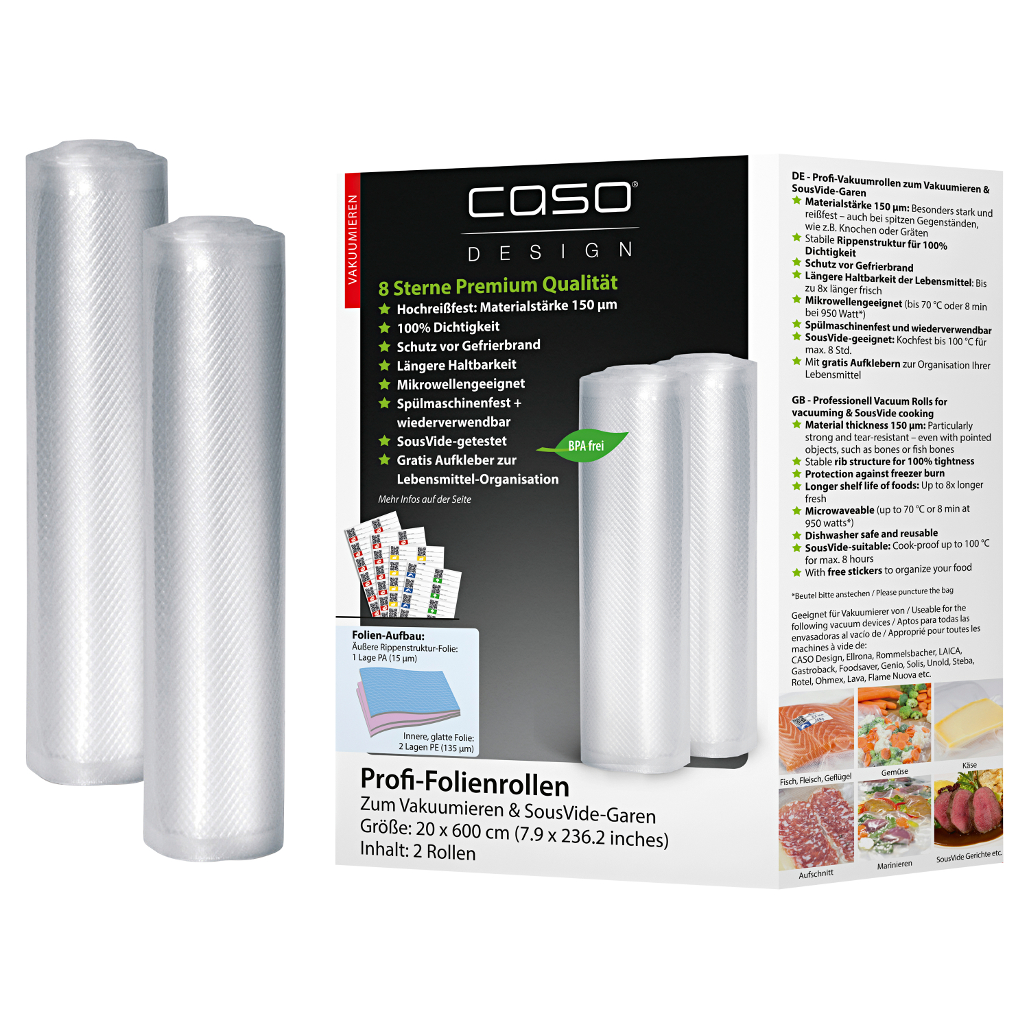 Caso Design Profi - Foil rolls (20 x 600 cm)