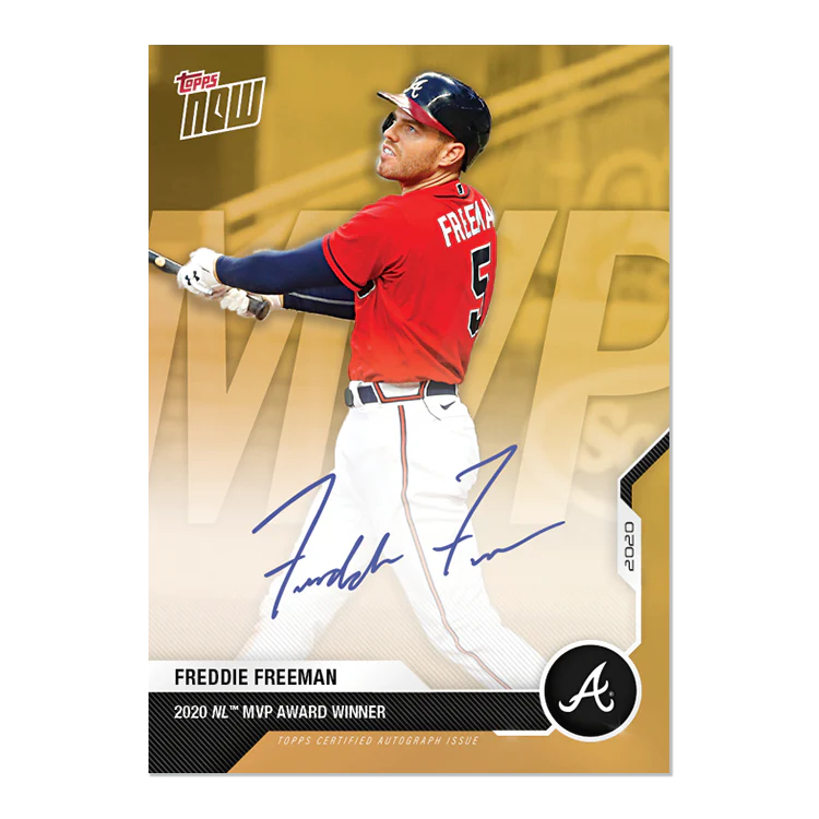 On-Card Auto # to 1 - Freddie Freeman - MLB TOPPS NOW® Card OS-34F