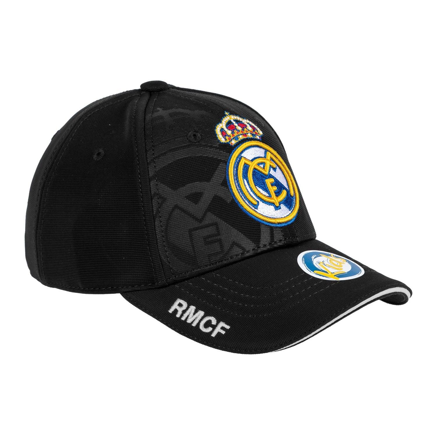 Real Madrid Crest Detail Kids Cap - Black