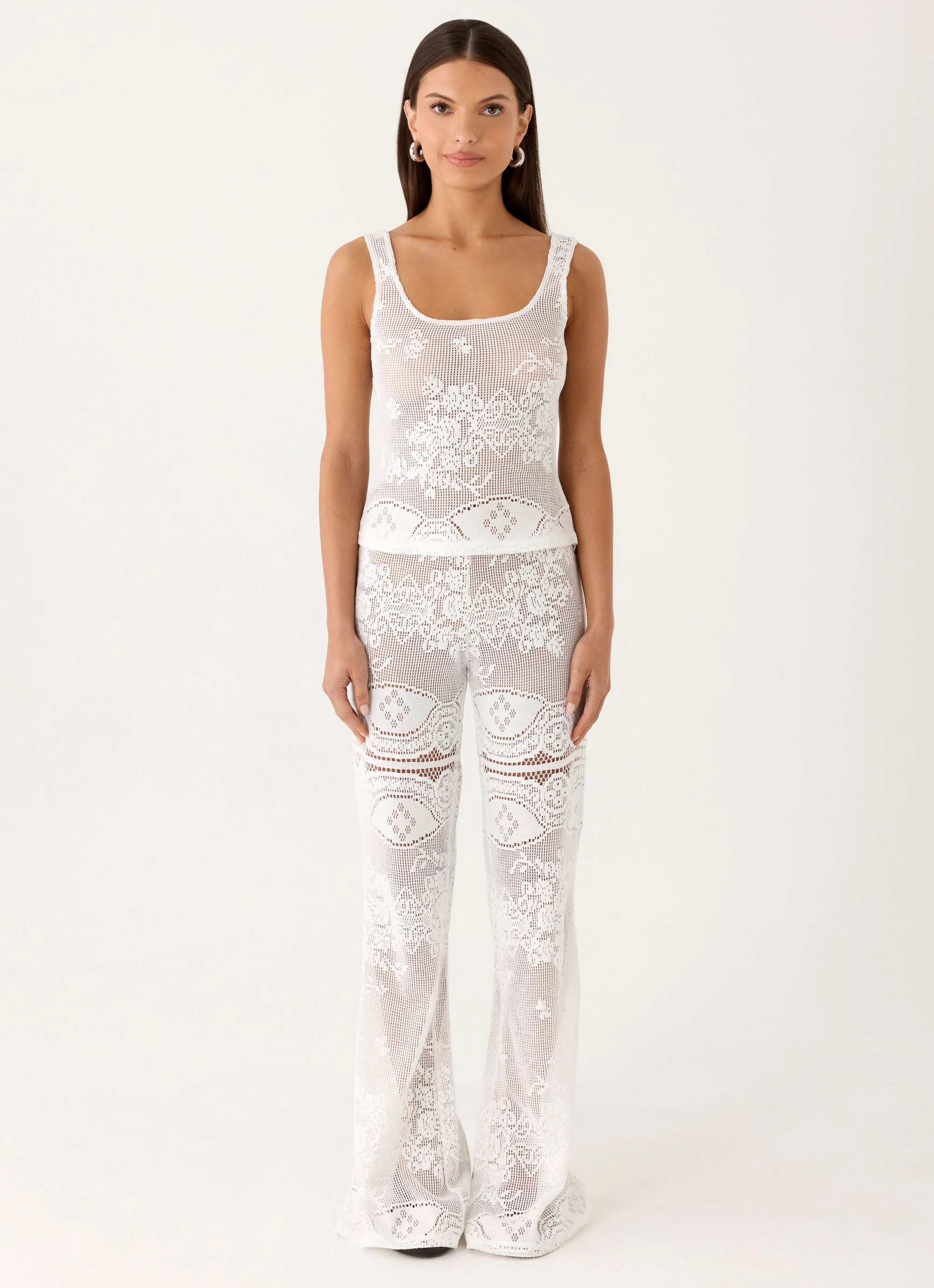Bosten Low Rise Pants - White