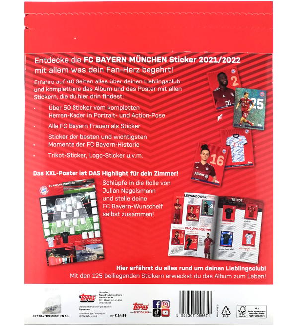 Topps FC Bayern München Sticker-Set 2021/22