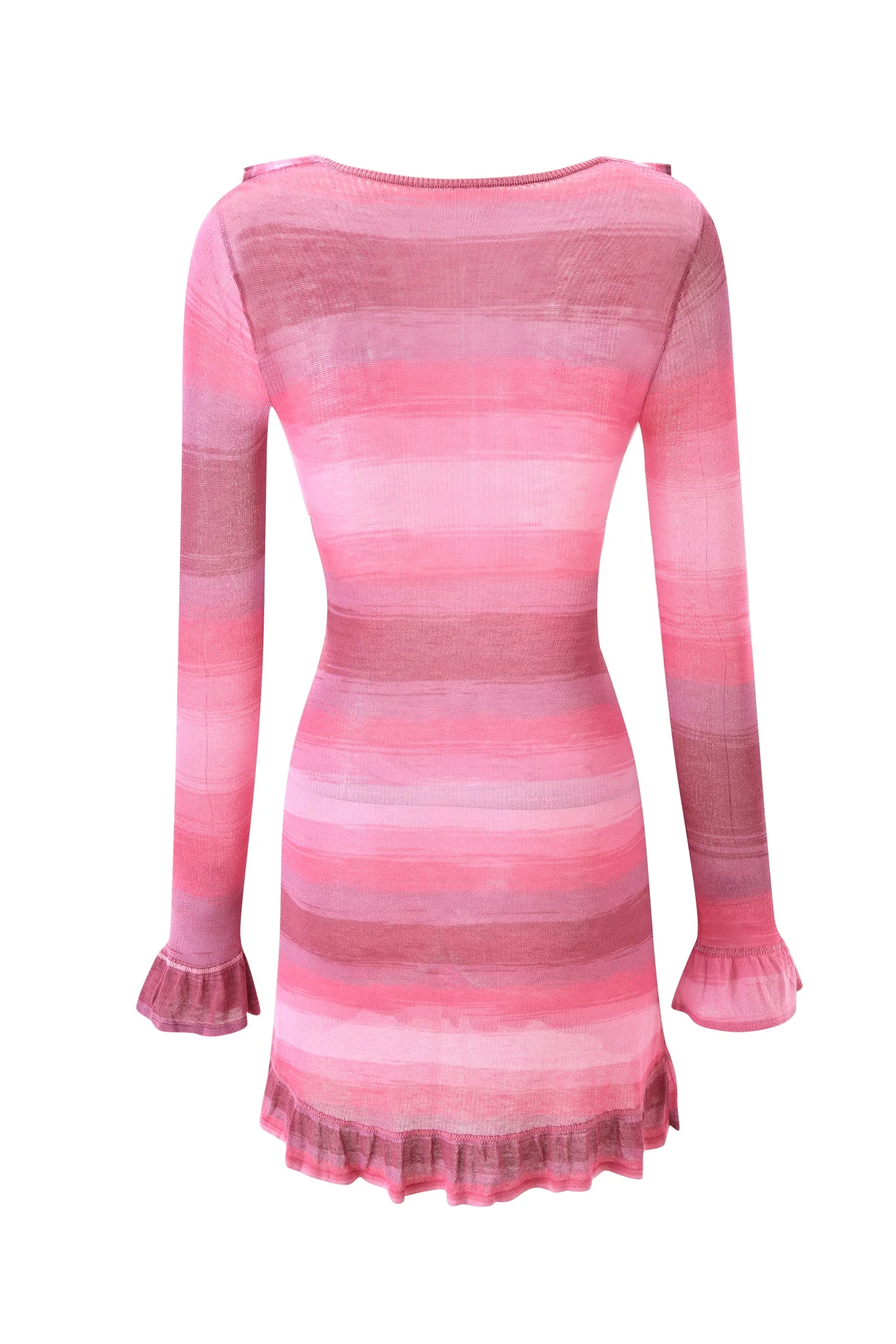 Nerissa Knit Mini Dress - Pink Stripe