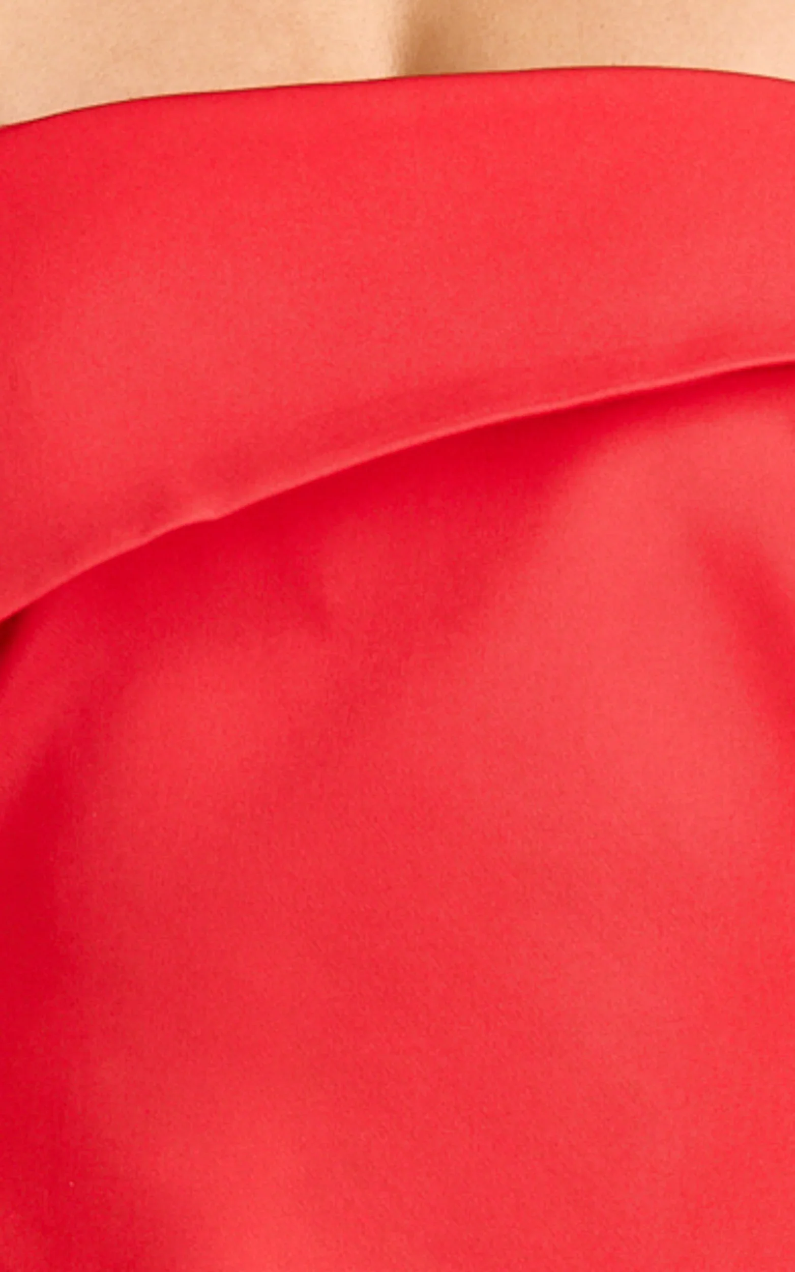 Cecilia Mini Dress - Off Shoulder Tie Detail Dress in Red