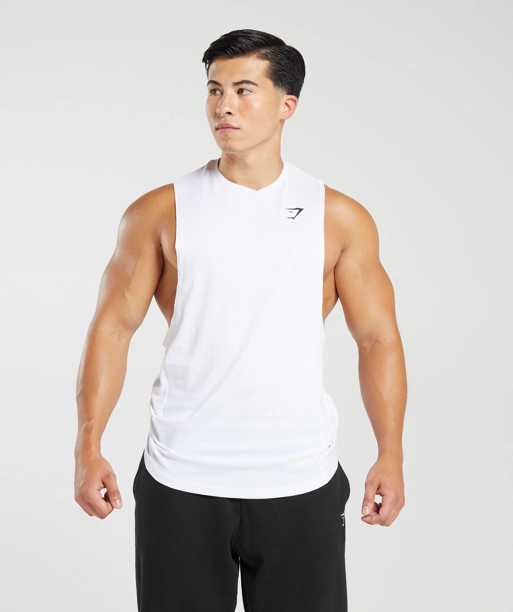 React Drop Arm Tank White