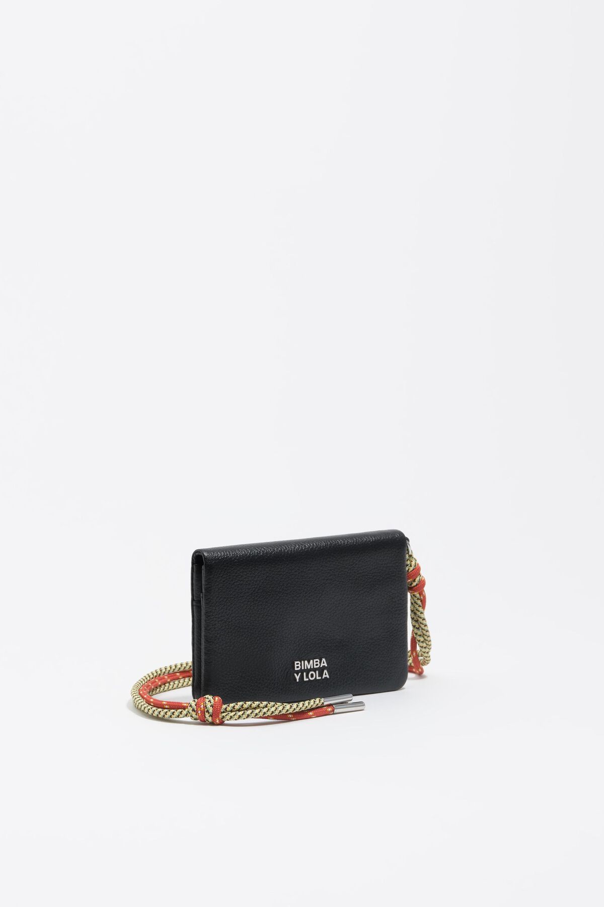 Black leather flap purse