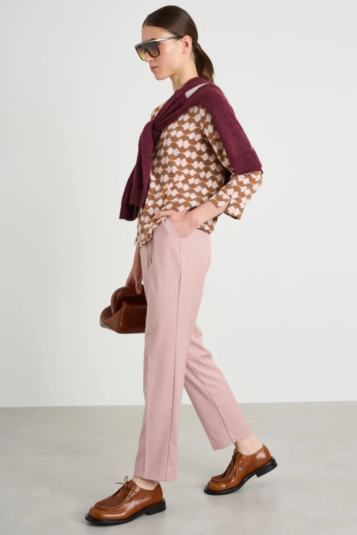 Geometric-patterned blouse - PINK
