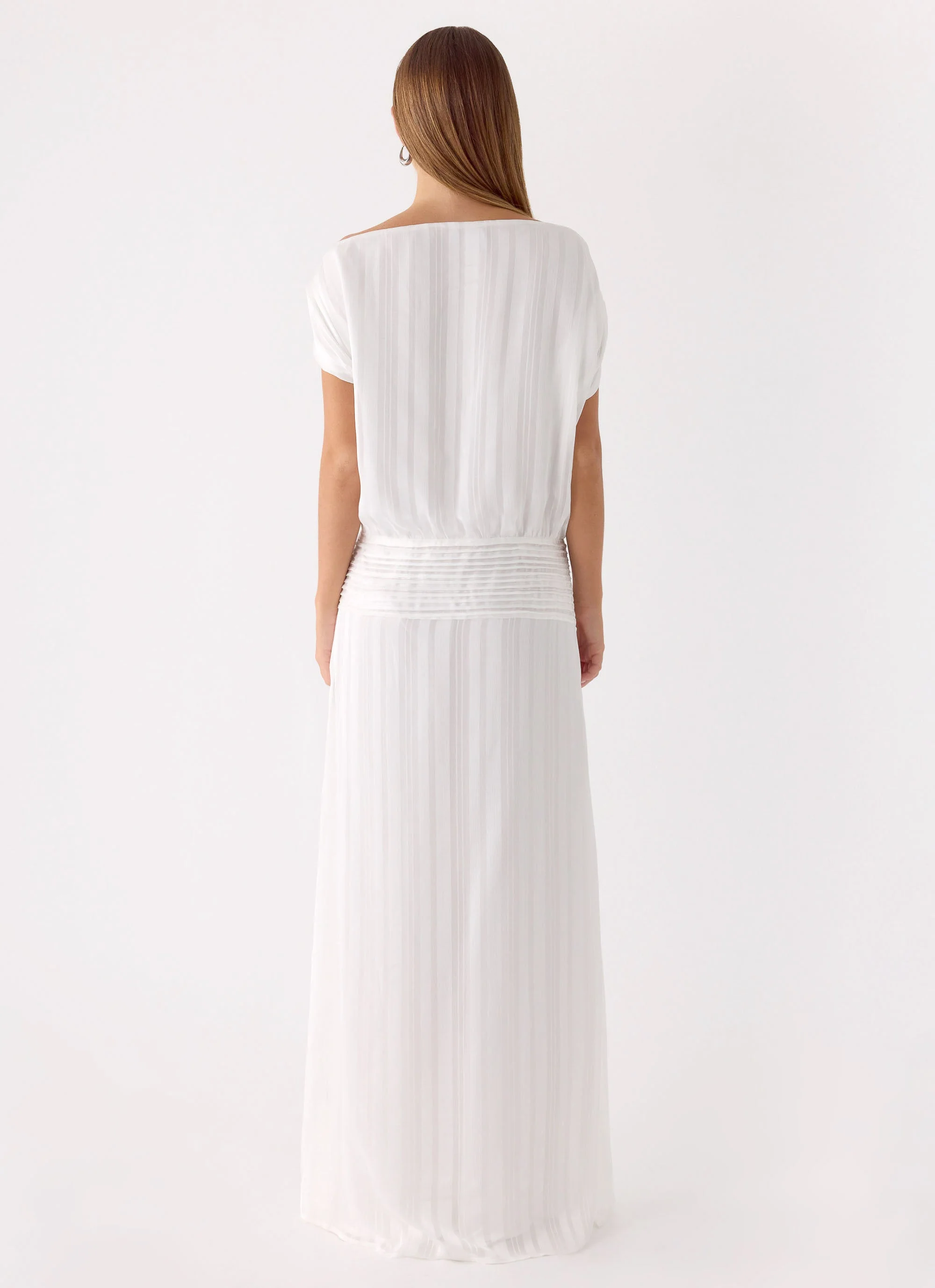Rexi One Shoulder Maxi Dress - White