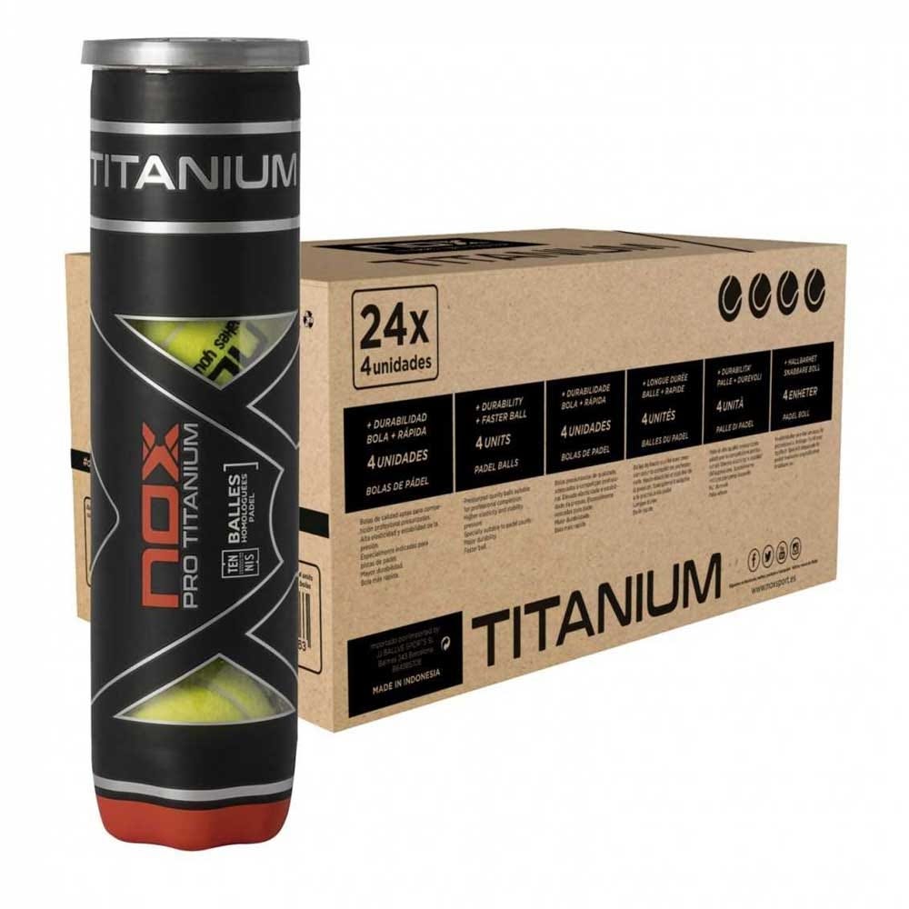 BOX NOX 24 CANS OF 4 BALLS PRO TITANIUM