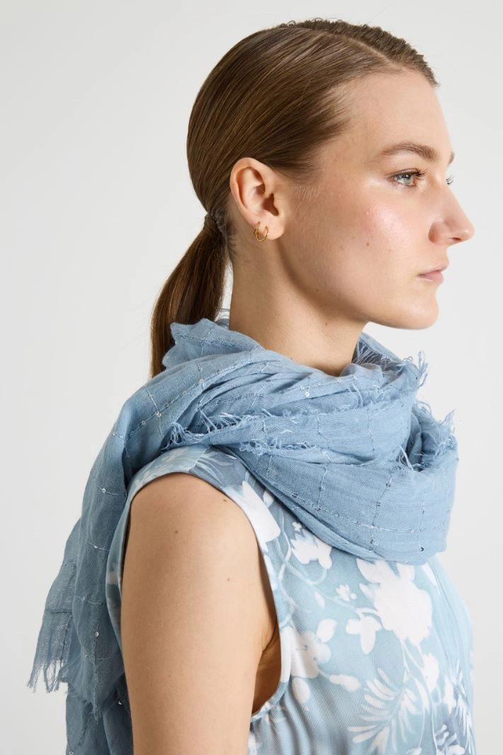 Micro-sequin stole - LIGHT BLUE