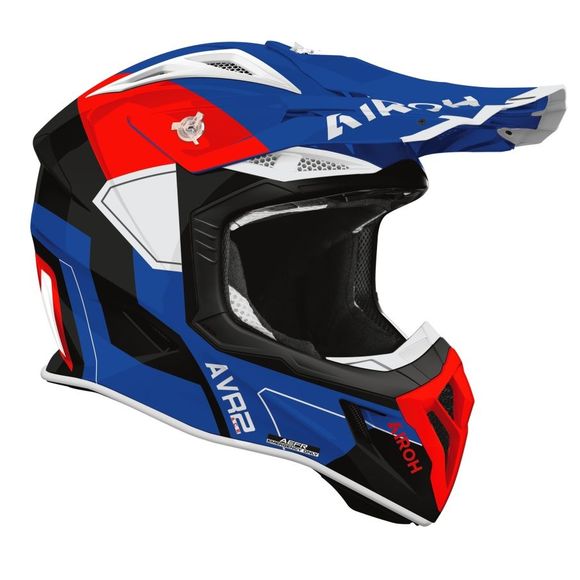 Casque cross Airoh AVIATOR ACE 2 - SHIELD 2026 - Bleu / RougeRef : AR1532-C3040