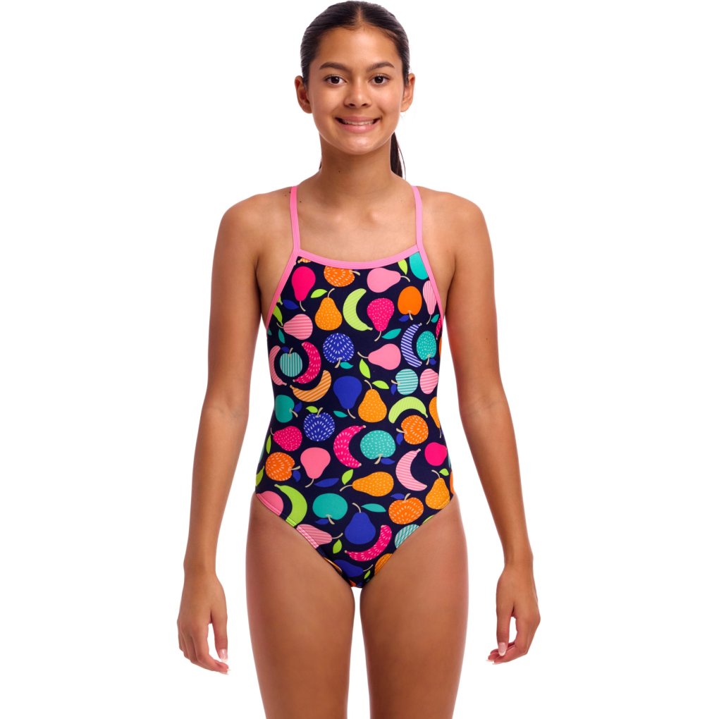 Funkita Tie Me Tight Eco One Piece Swimsuit Girls - Fruit Salad