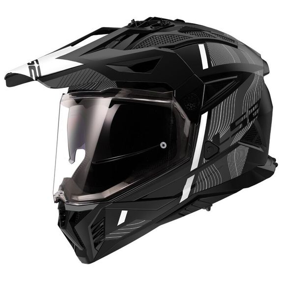 Casque intégral LS2 MX702 PIONEER II HILL MATT - Noir / BlancRef : LS0899