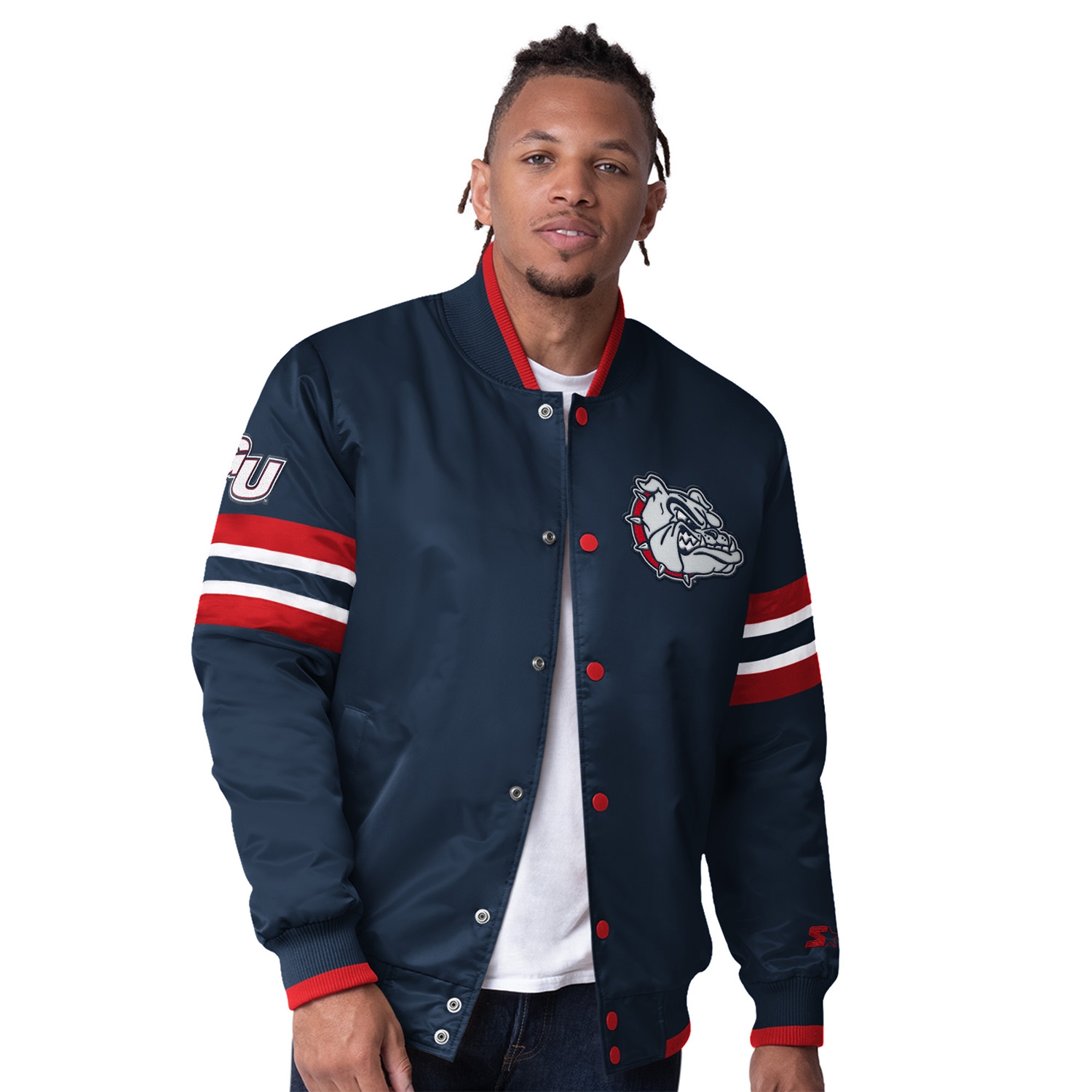 Gonzaga Bulldogs Starter Scout Varsity NCAA Jacket Navy