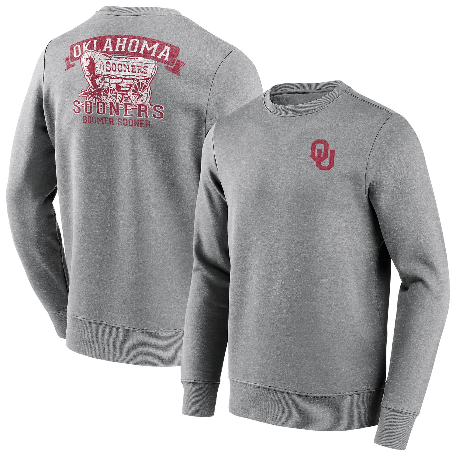 Oklahoma Sooners Boomer Sooner Crew Sweatshirt Gray