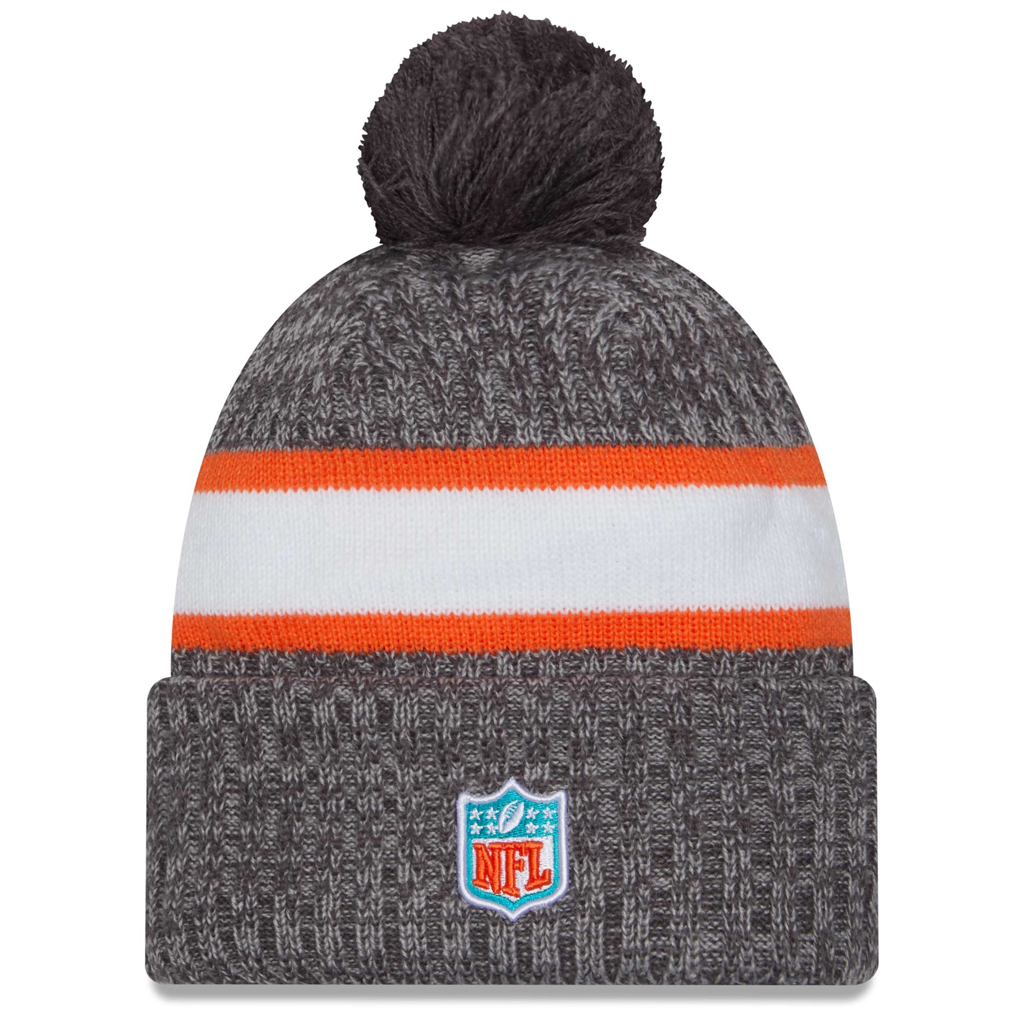 Miami Dolphins Gray 2023 NFL Sideline New Era Sport Knit Hat