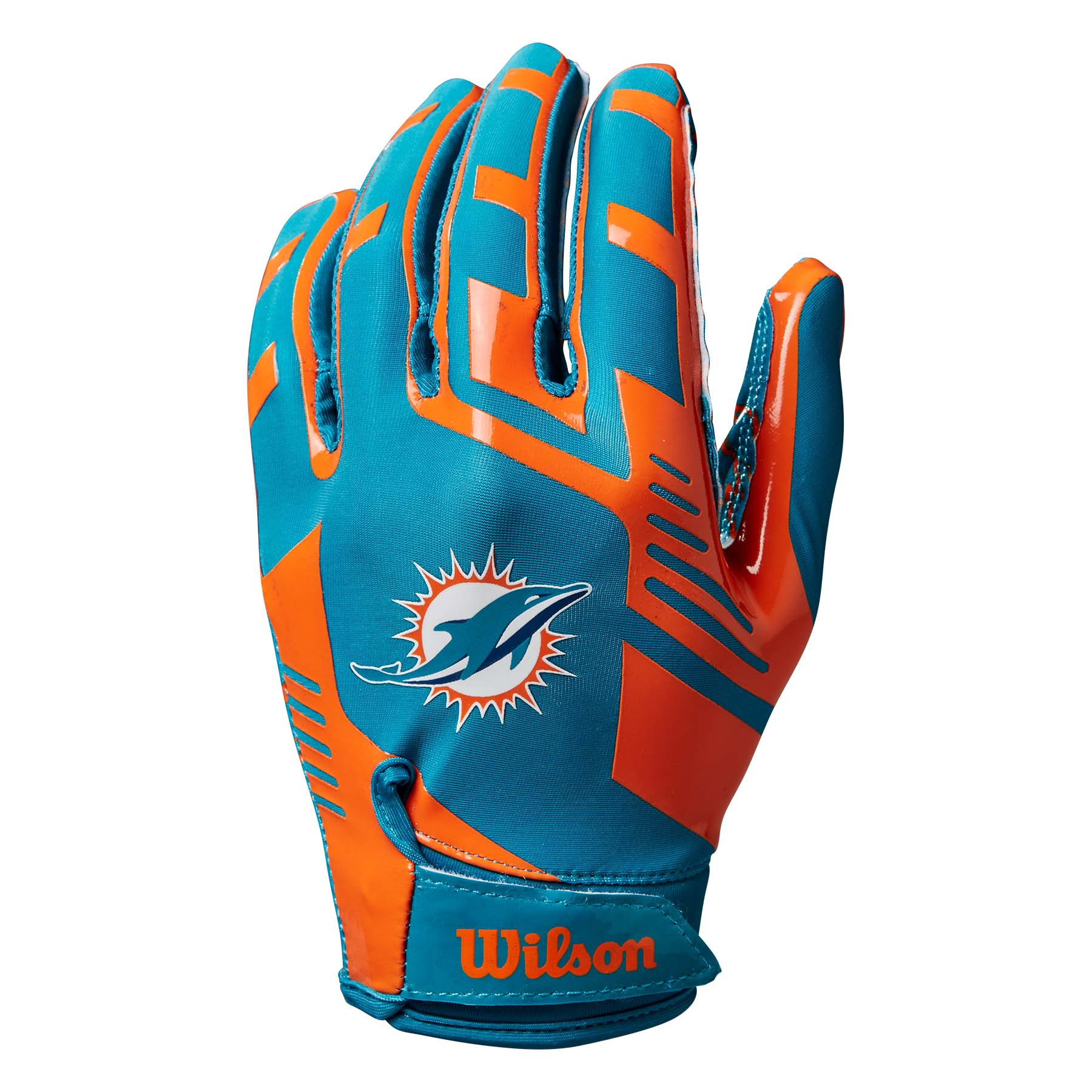 Miami Dolphins Wilson Stretch-Fit NFL Receivers Gloves