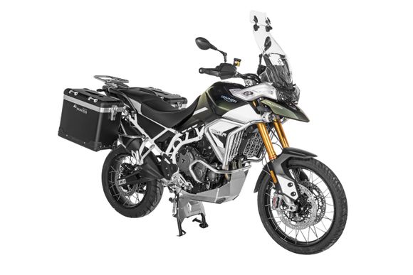 Touratech ZEGA Pro 38/45 suitcase - Gray support included - Black anodizedRef: Trt01172A / 01-421-5737-0