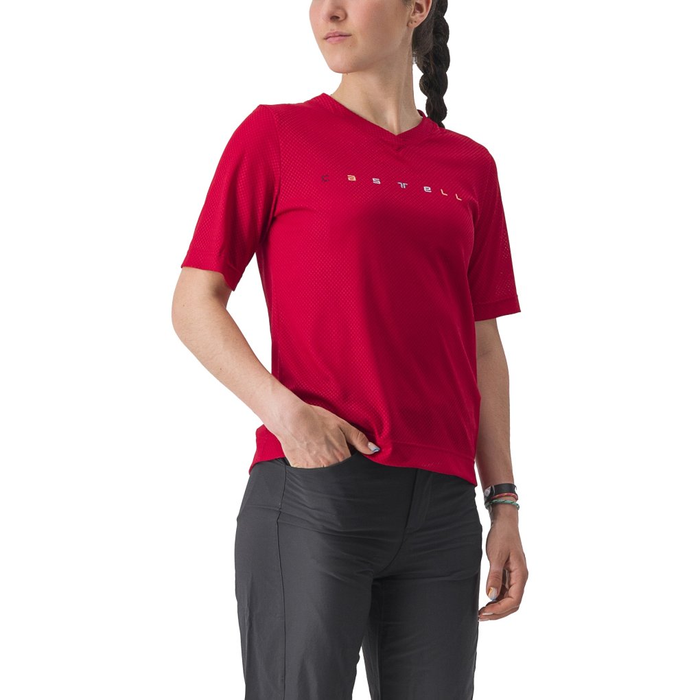 Castelli Trail Tech 2 W Tee Women - dark red 611