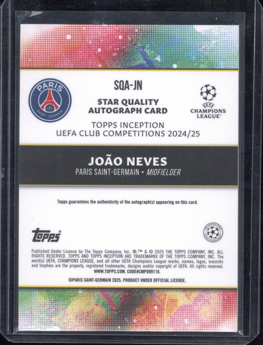 2024-25 Topps Inception UCC Joao Neves Star Quality Autograph /5 #SQA-JN