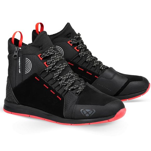 Motorcycle Sneakers Ixon Freaky Waterproof - Black / RedRef: Ix1696-C199