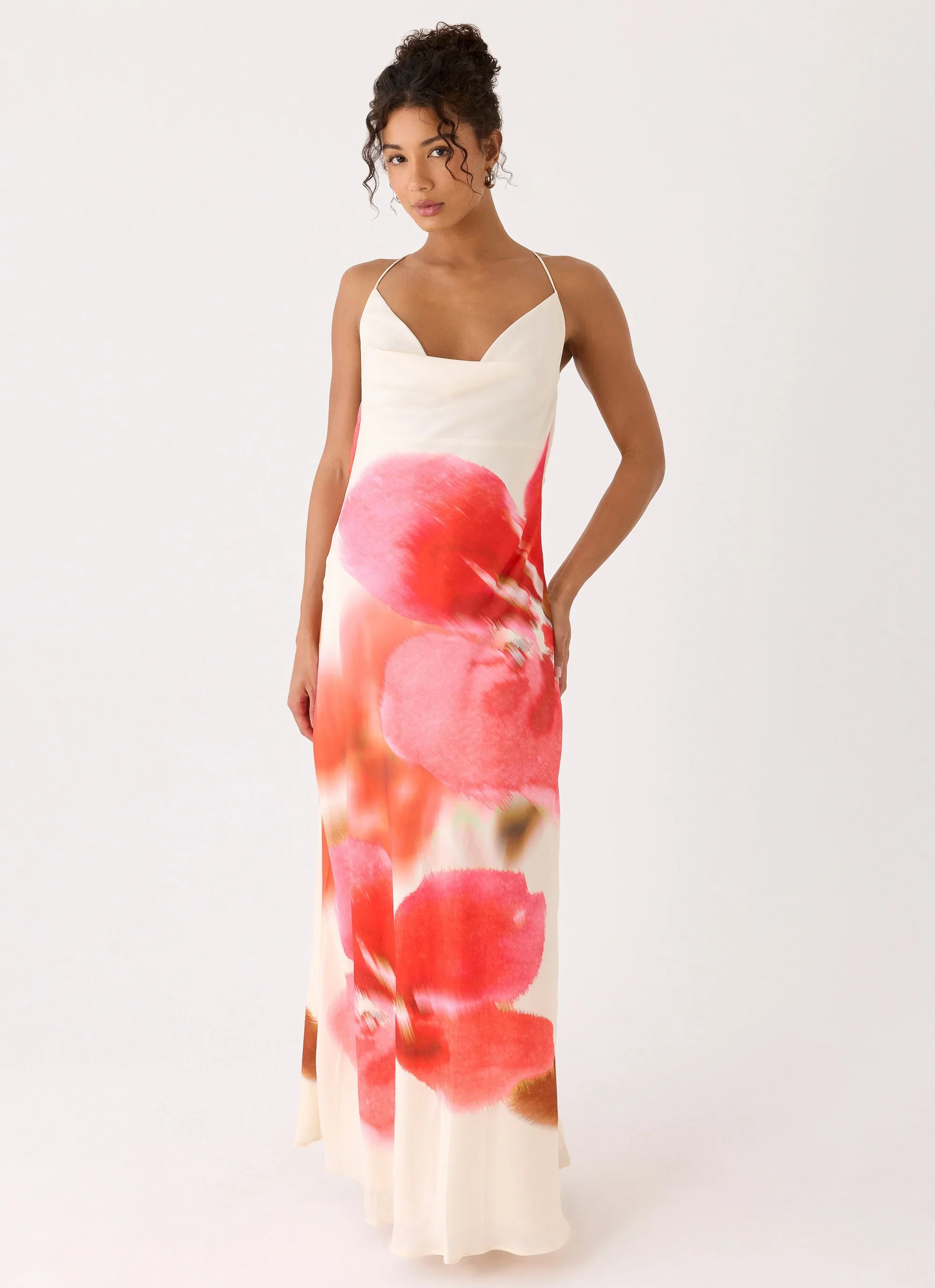 Samya Cowl Maxi Dress - Porcelain Rose