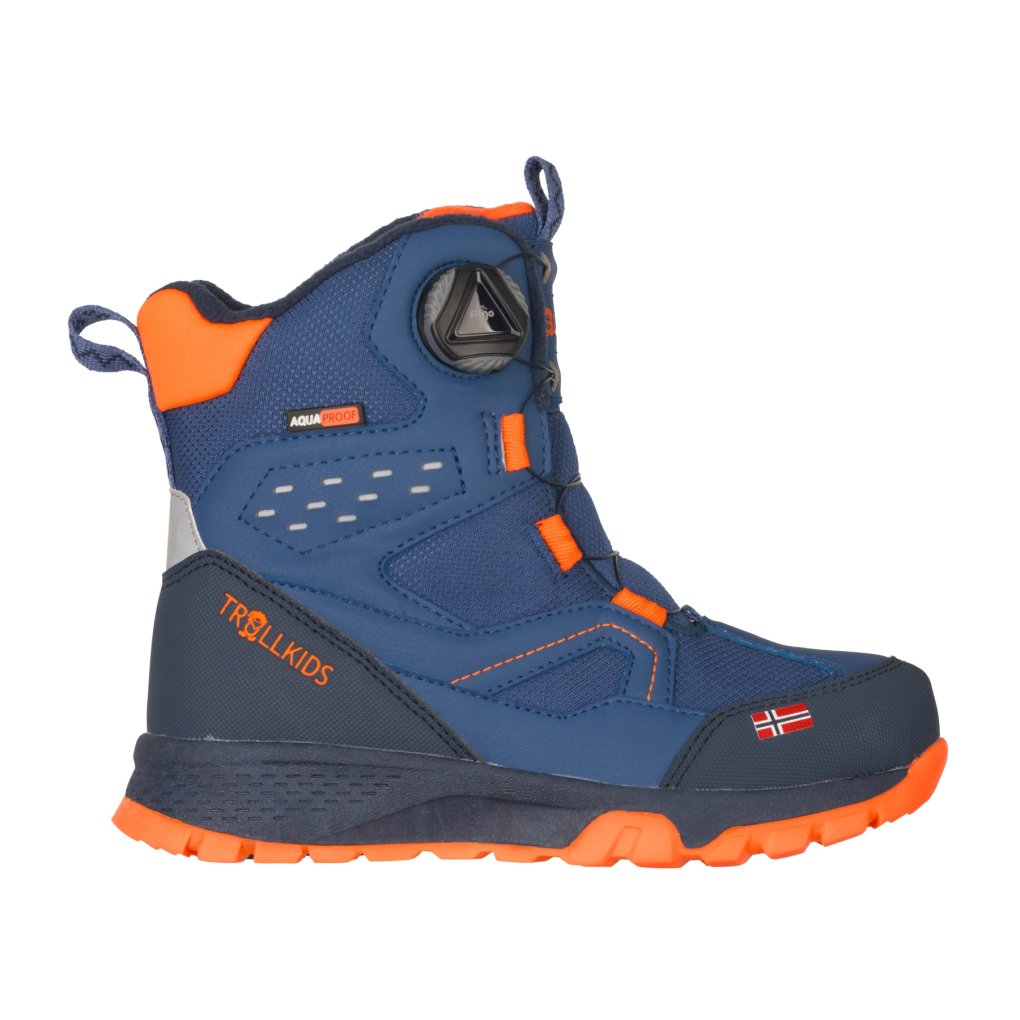 Trollkids Kirkenes Winter Boots Kids - Nordic Blue/Mystic Blue/Flame Orange