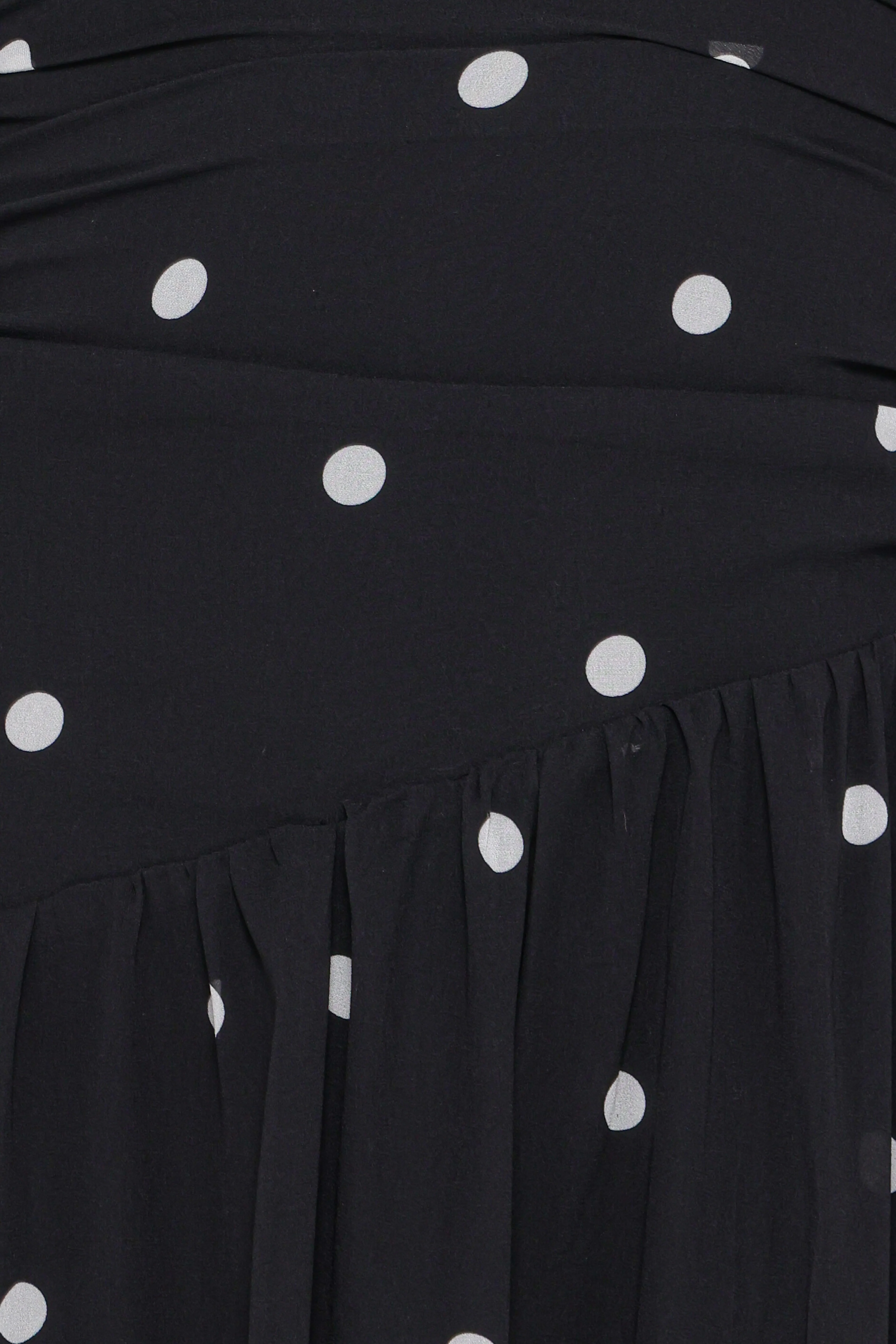 Levine Maxi Dress - Black Polka Dot