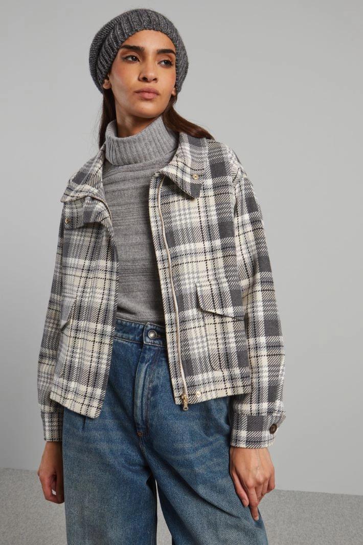 Wool and alpaca beanie hat - MEDIUM GREY