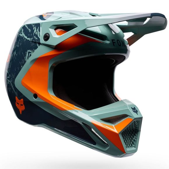 Fox V1 IMAGE PRINT 2026 cross helmet - BlueRef: FX6304