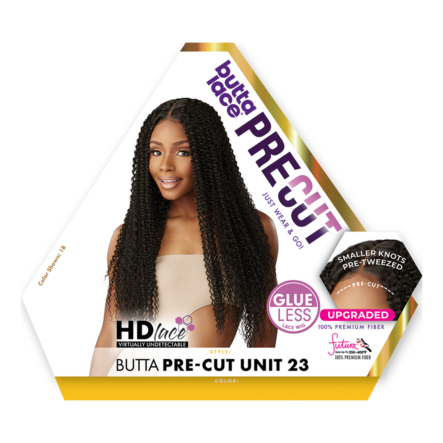 Sensationnel HD Lace Front Wig Butta Lace Glueless Pre-Cut Unit 23