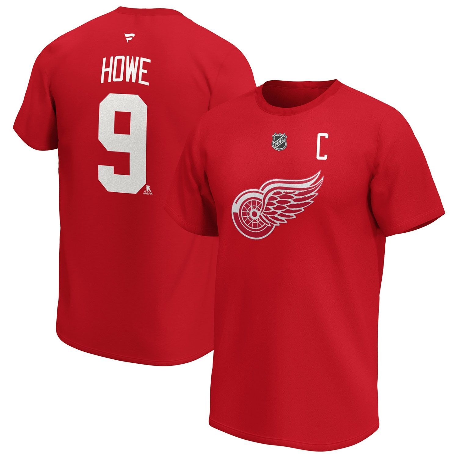Gordie Howe #9 Detroit Red Wings Alumni Fanatics NHL T-Shirt Red