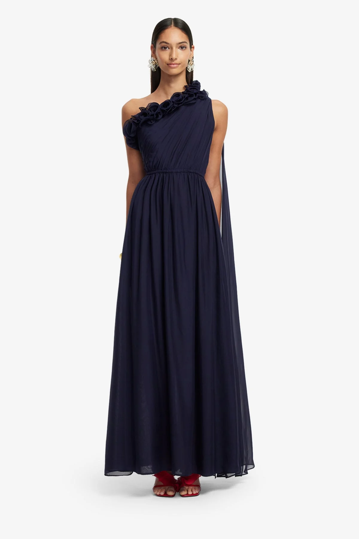 Jenni One Shoulder Maxi Dress - Indigo
