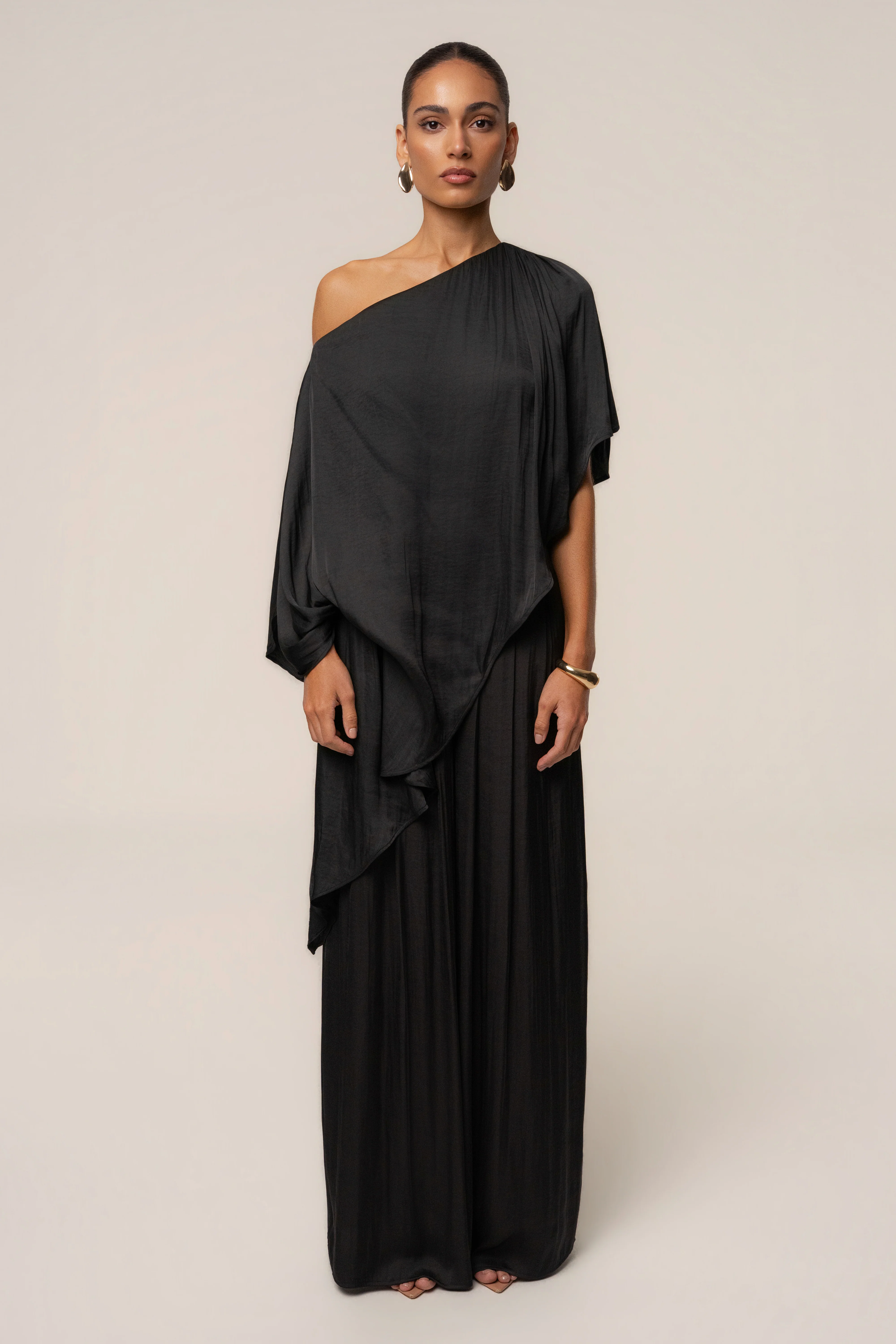 Black Brisa Drape Top