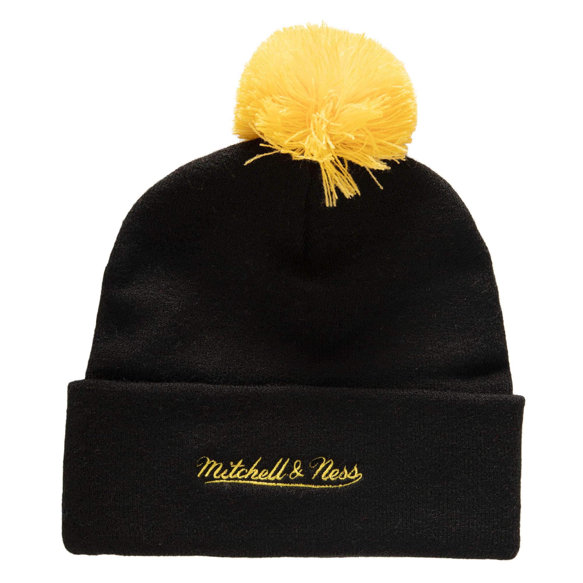 Boston Bruins Punch Out Mitchell & Ness NHL Knit Hat Black