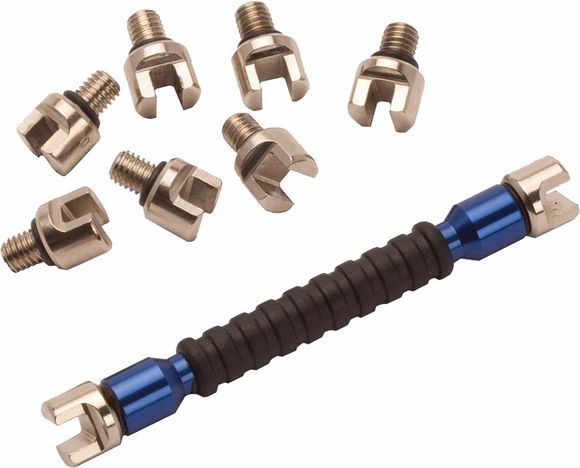 RFX Race spoke wrench with interchangeable tips - blue UniversalRef: Rfx01514A / 1128685