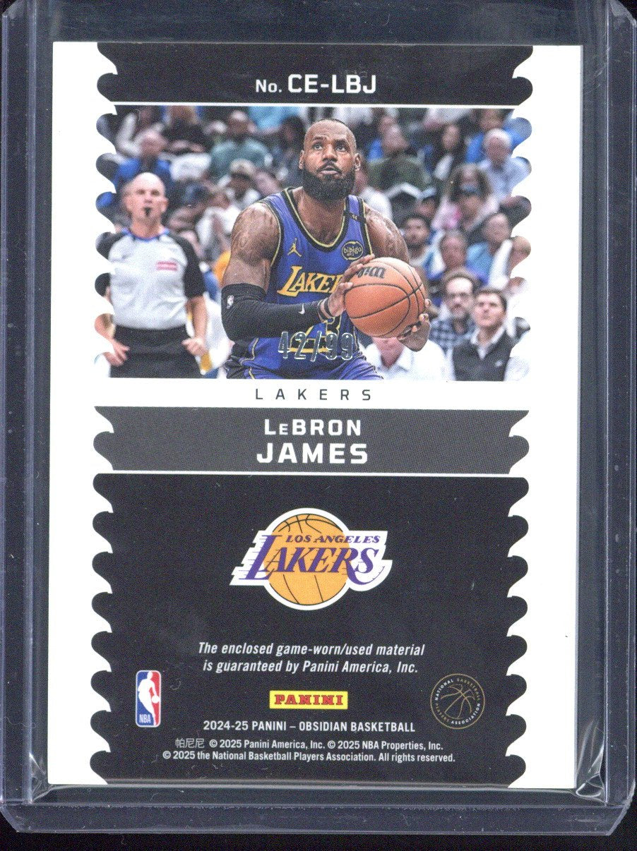 2024-25 Panini Obsidian LeBron James Relic /99