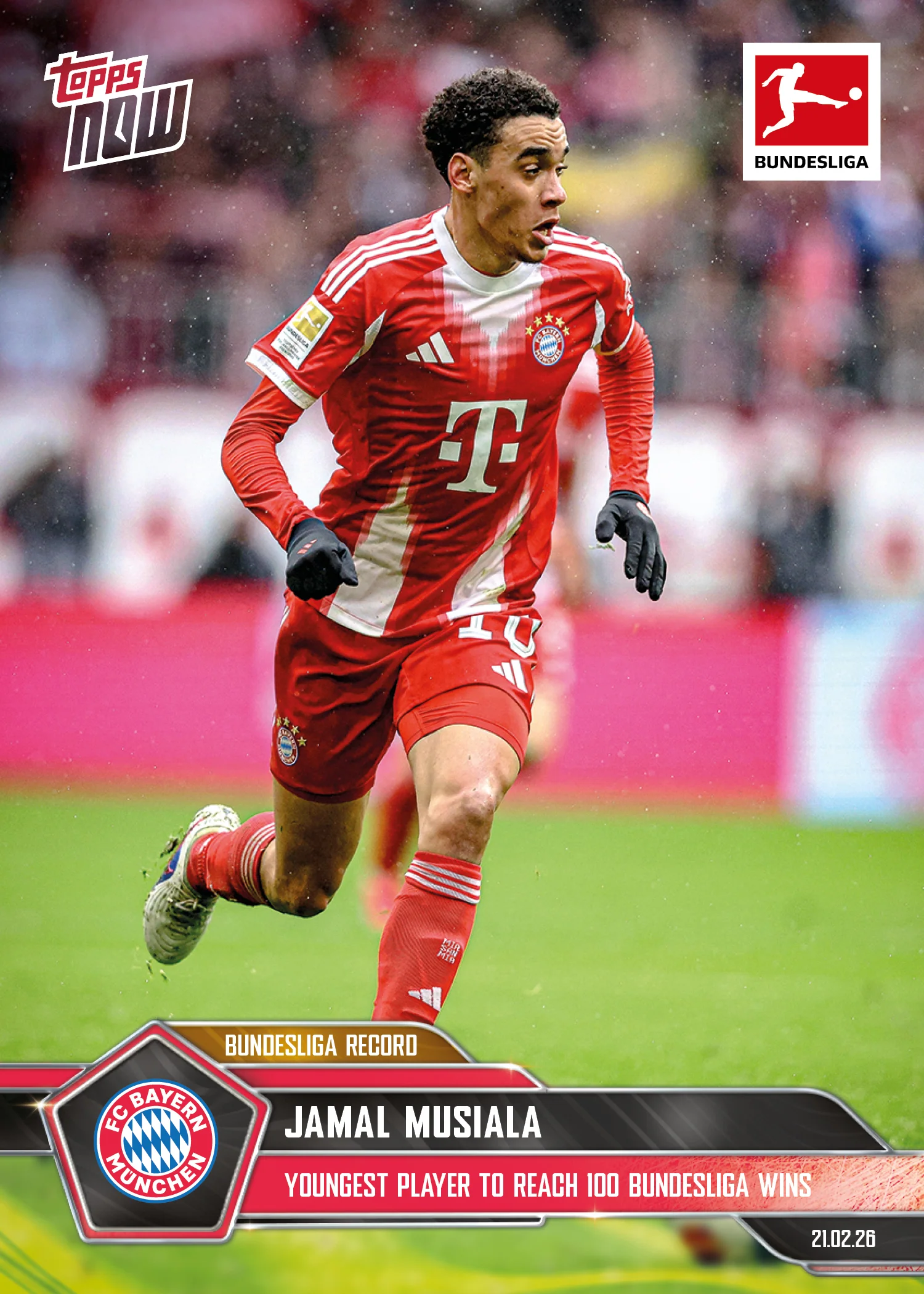 Jamal Musiala - 2025-26 Bundesliga Topps NOW® - Card 128 - PR: 760