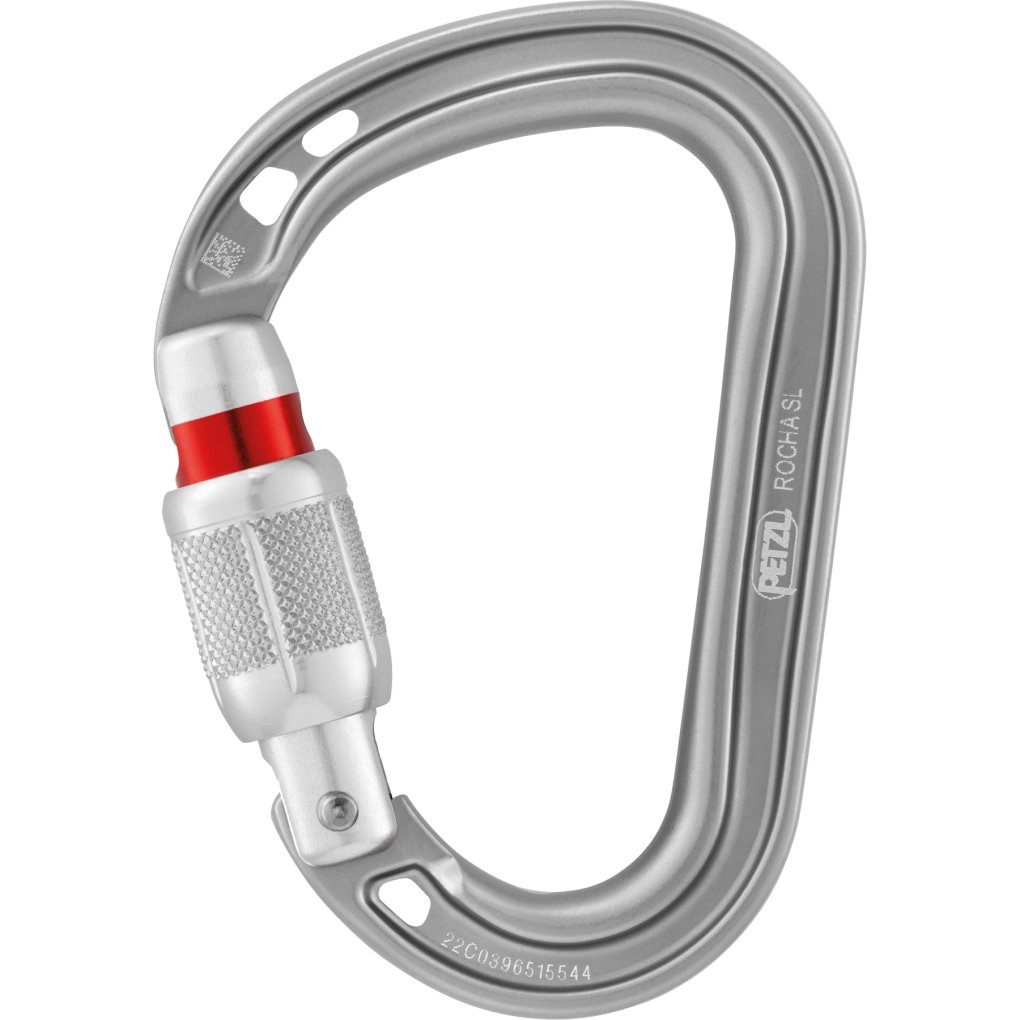 Petzl ROCHA Screw-Lock Carabiner - grey
