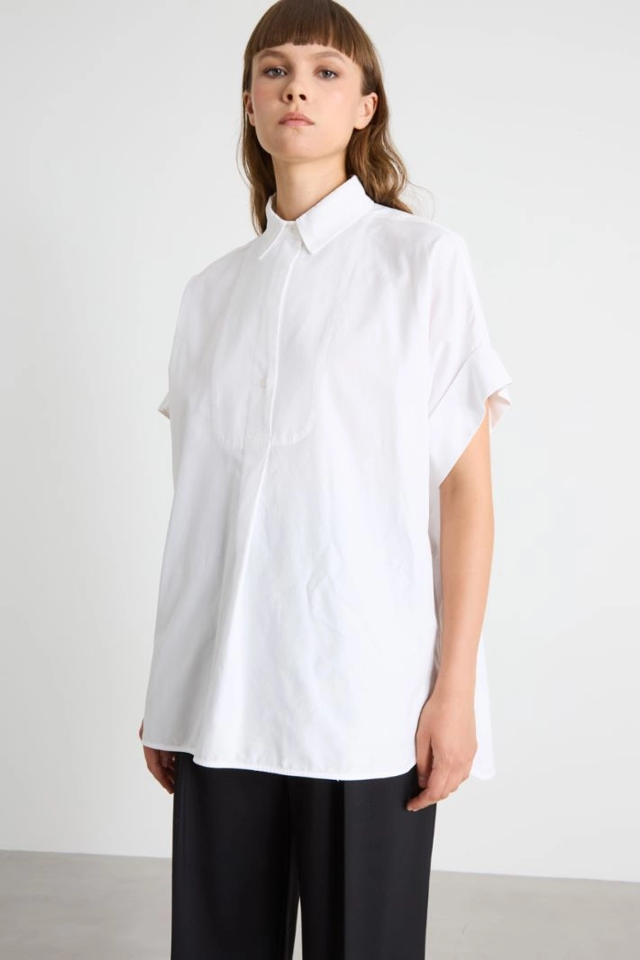Cotton Oxford shirt - WHITE